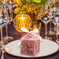thumbnail image 3 of 100 Pack Wedding Favor Boxes Laser Cut Boxes Party Favor Box Small Gift Boxes Lace Candy Boxes for Wedding Bridal Shower Baby Shower Birthday Party Anniverary with Ribbons, 3 of 6