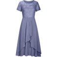 thumbnail image 5 of NANAHuang Mother of The Bride Dresses for Women Flowy Lace Chiffon Dress Elegant Formal Evening Party Gown for Wedding, 5 of 7