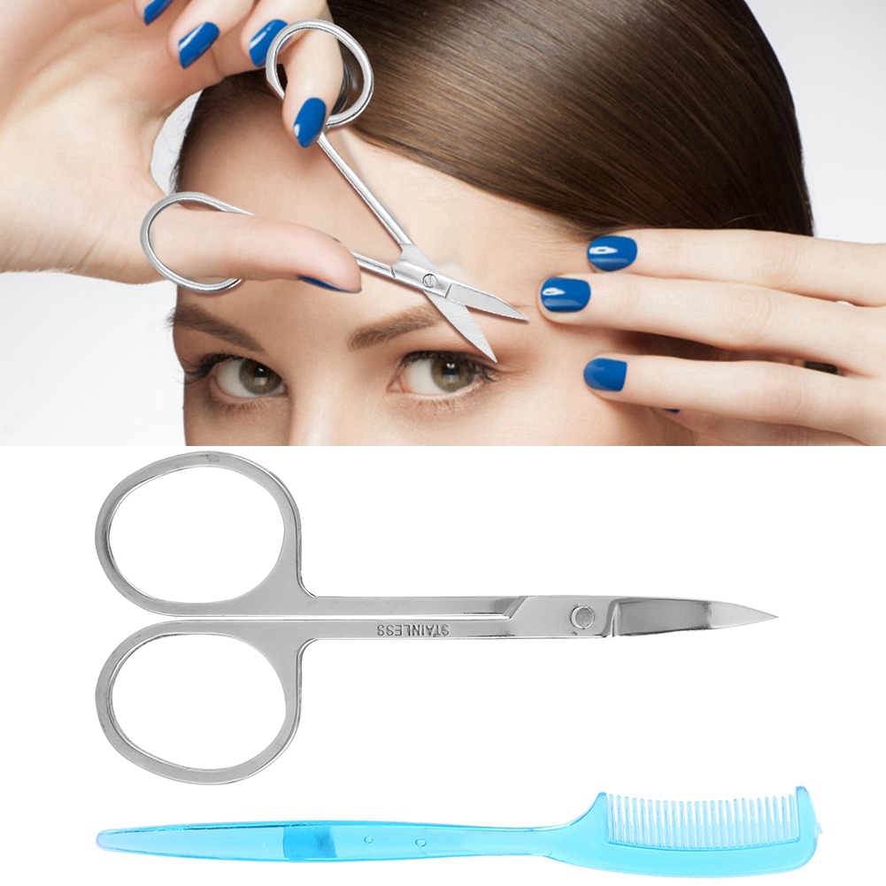 Kritne Eyebrow Scissors Trimmer, Professional Women Makeup Eyebrow Scissors Trimmer Eyelash