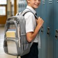 thumbnail image 2 of Clear Backpack for School 17 inch Large Heavy Duty Stadium Approved Clear Bookbag, See Through Transparent Backpacks for Travel College Work, 2 of 8