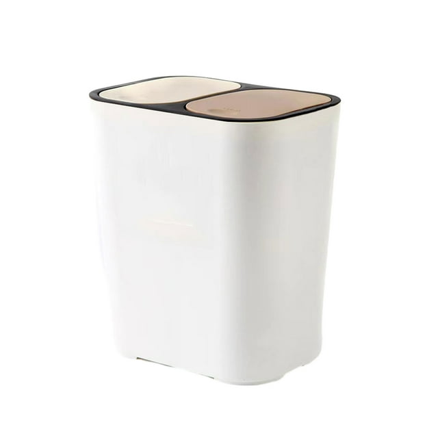 Bote de Basura Bewildely para Reciclaje Doméstico Multiusos Blanco 29X21X33CM