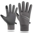 thumbnail image 4 of Dyfzdhu Men Women Non-slip Gloves Winter Plus Velvet Warm Riding Gloves With Buckle Grey, 4 of 4