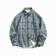 thumbnail image 1 of Blusa y camisa de manga larga con cuello vuelto para hombre Return to The Ancients, blusa de poliéster con solapa y botones en los bolsillos., 1 of 3