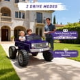 thumbnail image 3 of Chevrolet Cheyenne 24 Volt Ride on Toys with Remote, Ride on Truck for Big Kids 3-8 Years, Wisairt Power Car Wheels with 2 Seater, Blue-Purple, 3 of 11
