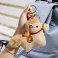 thumbnail image 3 of Colgante de bolso con forma de caballo, accesorio para bolso con llavero y anillos de peluche creativos. Marrón, 3 of 6