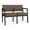 Castillo Quarry, variant on Lesro Lenox Steel Polyurethane Reception Waiting Room Guest Loveseat in Black/Castillo Quarry