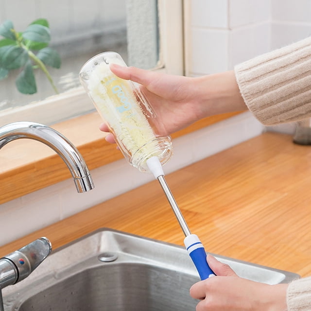 Xihbxyly Cepillo para Tazas, Herramienta de Limpieza Eficiente para Todo Tipo de Tazas, Mango Ergonómico para Un Agarre Cómodo, Cerdas Duraderas para Una Limpieza Sin Rayones, Uso En Cocina, Diseño C