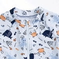 thumbnail image 5 of Ymyiu Bathing Suit Toddler Boy Boys' Swimwear One Pieces Zipper Toddler Sun Protection Short Sleeve 4T 5T (White,4-5 Years), 5 of 7
