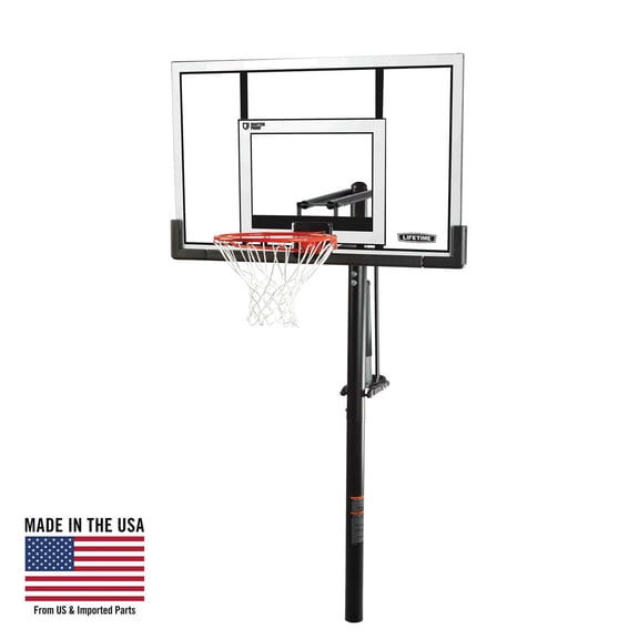 Lifetime 52 in. In-Ground Steel Framed Shatterproof Basketball Hoop