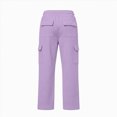 thumbnail image 5 of NOLDARES Girls Wide Leg Sweatpants Kids Baggy Sweat Pants Oversized Elastic Waist Straight Wide Leg Joggers with Pockets(W107-Purple), 5 of 9