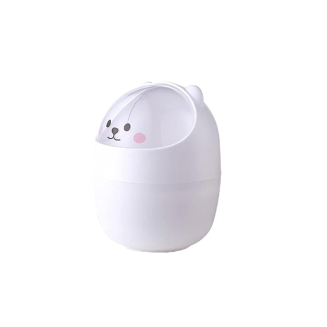 Mini Desk Trash Can, Cute Bear Shape Trash Can, Wastebasket 4 L