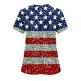 thumbnail image 4 of Gamivast Scrubs for Women Patriotic Print V-Neck Short Sleeve Nursing Scrubs with Pockets Soft Stretch Easy Care Scrub Modern Fit Medical Workwear, 4 of 5