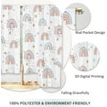 thumbnail image 4 of Boho Colorful Rainbow Kitchen Curtains Kids Child Boys Girls Small Short Cafe Window Curtains Cute Cartoon Blue Pink Rod Pocket Bathroom Drapes Treatment Tier Curtains 2 Panels (27.5x36 Inch), 4 of 6