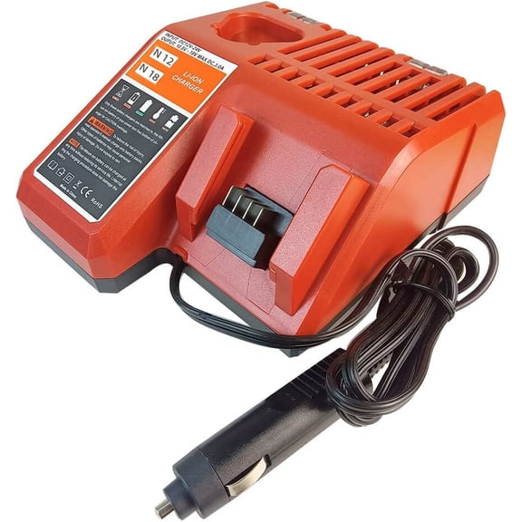 Compaitble with Mil*wau*kee 48-59-1810 Lithium Ion Vehicle Charger,Car Battery Charger, for Battery M12*M14*M18 C18B, C18BX, M18, M18B, M18B2, M18B4, M18BX Battery
