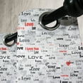 thumbnail image 3 of Ambesonne Love Grommet Curtain, Calligraphy Hearts Stars, 50" x 72", Grey Black Red, 3 of 6