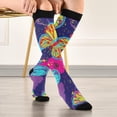 thumbnail image 5 of FREEAMG Butterfly Compression Socks for Men & Women Knee High Stockings for Running, Sport, Hiking & Travel, 5 of 7