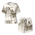 thumbnail image 4 of Lsque Western Desert Cowboys 1 Women's Short-Sleeved Pajama Set - 2 Piece Soft and Lightweight Sleepwear Set-Small, 4 of 9