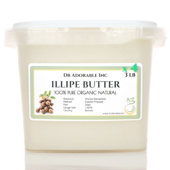Dr Adorable - 12 lb - Illipe Butter - Organic Fresh Natural (4 of 3 lb)