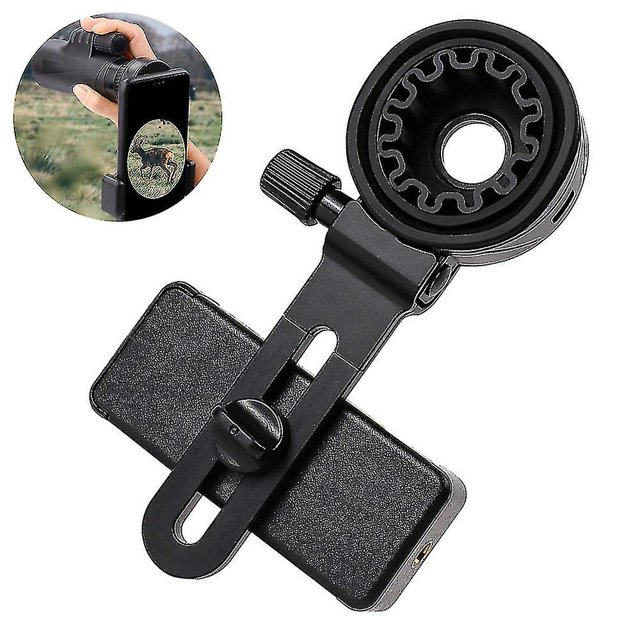 Telescope Phone Adapter, Universal Cell Phone Mount Compatible Binoculars, Monocular, Microscope, Spotting Scope, Telescope, Smartphone Holder Clip