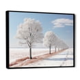thumbnail image 2 of Designart "Winter Trees Grey and White Serenity II" Landscape Trees Floater Framed Canvas Print, 2 of 7