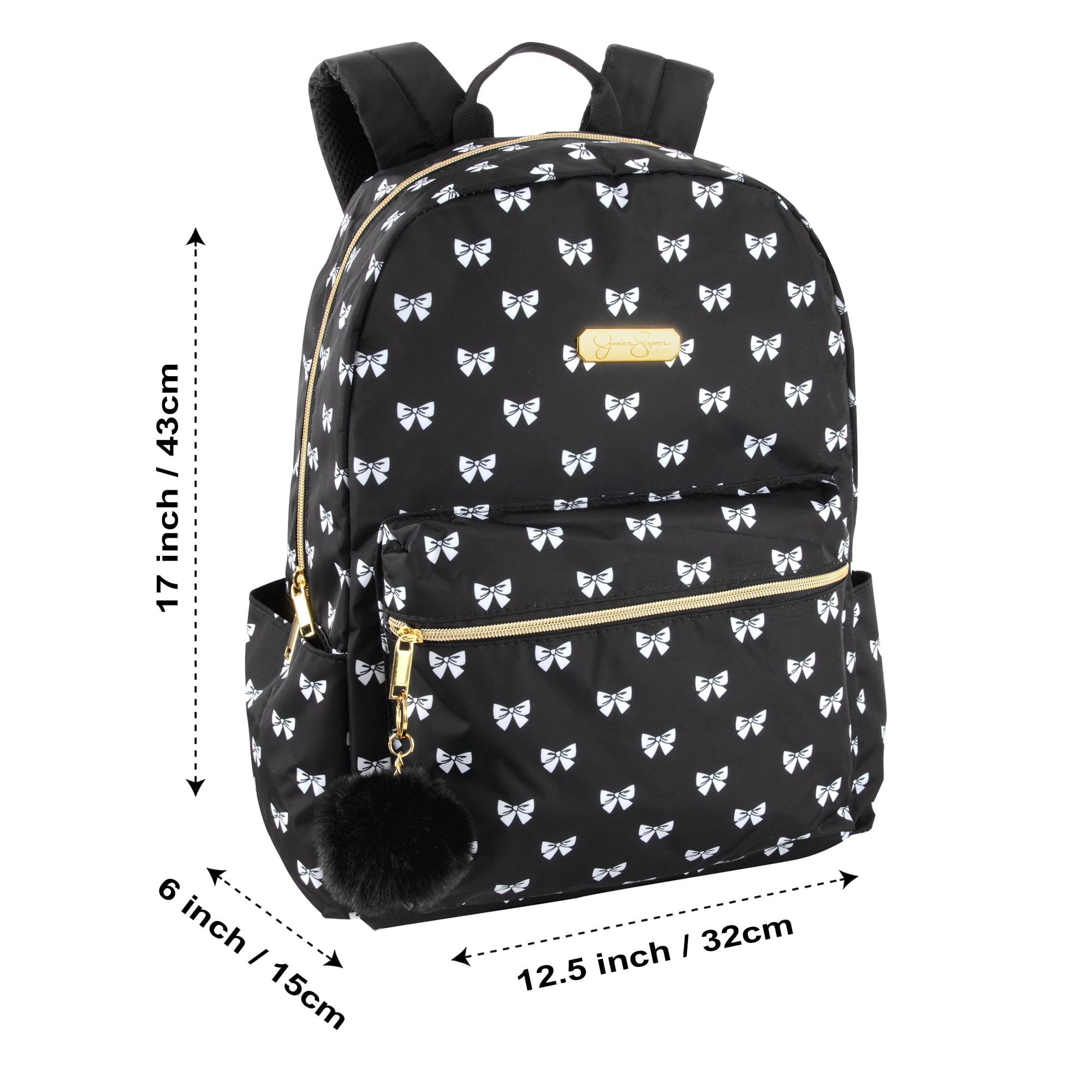Jessica Simpson Black backpack/Purse with gold hardware, zippers and pockets Jessica Simpson - Brandclub - Jessica Simpson Black Quilted  main image 4