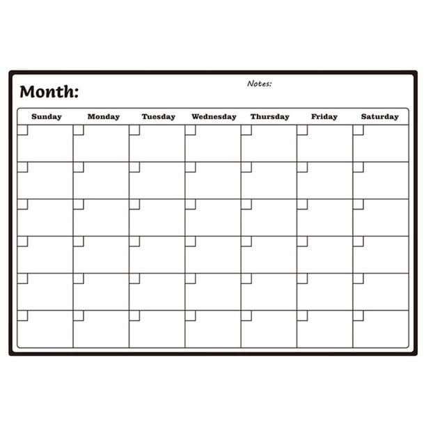 Herramientas y mejoras para el hogar Calendario mensual magnético Adhesivo para refrigerador personalizado Calendario borrable Tablero de mensajes Pizarra blanca suave Tablero de escritura para mascot