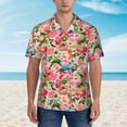 thumbnail image 4 of Daiia Watercolor Birds Hawaiian Shirt for Men Gentle Cotton Regular Short Sleeve Casual-X-Large, 4 of 9