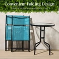 thumbnail image 5 of Best Choice Products 3-Piece Patio Bistro Dining Furniture Set w/ Glass Tabletop, Folding Chairs - Peacock, 5 of 10