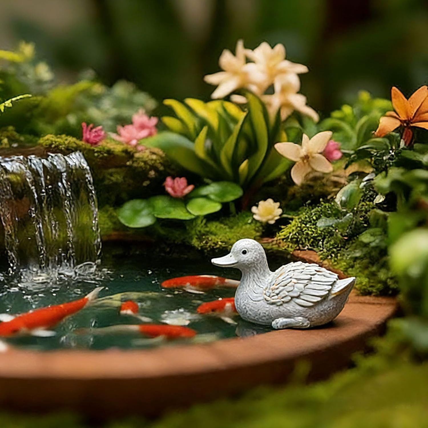 Resin Duck Sculpture Garden Statue Outdoor Home Decor