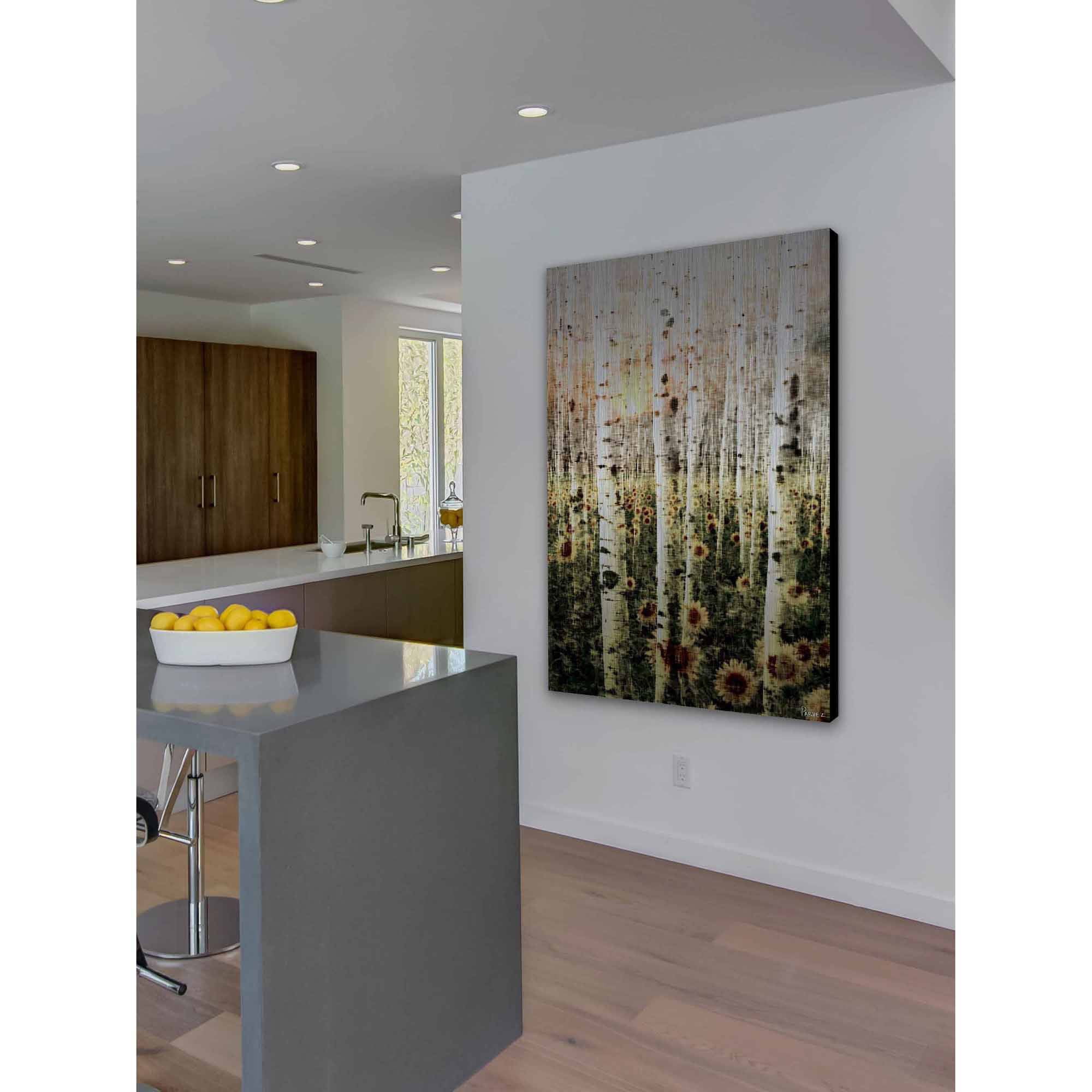 Parvez Taj  'Daisy Forest' Painting Print on Brushed Aluminum 12 x 18