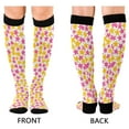 thumbnail image 4 of FORMRS Womens Knee High Socks Casual Long Thick Travel Daily Wear, 1 Pair, Yellow Stars Pattern, 4 of 6