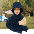 thumbnail image 5 of CYSFASHION Scarf for Women Fall Fashion Must Haves Pashmina Retro Elegant Feel Winter Lightweight Hair Towel Wrap Navy, 5 of 5