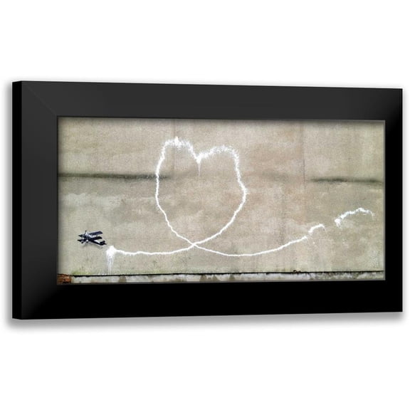 Anonymous 14x9 Black Modern Framed Museum Art Print Titled - Rumford Street-Liverpool (graffiti attributed to Banksy)