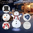 thumbnail image 3 of VINGLI 6ft Lighted Snowman Yard, Indoor, Prelit, Outdoor Christmas Decoration, 3 of 7