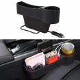 thumbnail image 1 of Car Charging Pocket Cup Holder Seat Gap Side Storage Box, 1 of 5