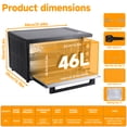 thumbnail image 2 of Large 46L Convection Toaster Oven,9-in-1 Kitchen Countertop Oven with Crispy Roast,Includes 6 Accessories,1500W,Black,Stainless Steel, 2 of 8
