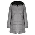thumbnail image 3 of qucoqpe Winter Coats for Women Long Fleece Lined Puffer Down Jackets Warm Thicken Hooded Parkas with Zip Pockets, 3 of 4