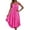 Hot Pink, variant on Xijirk Women's Satin Nightgown V-Neck Lace Ruffle Spaghetti Strap Sleep Dress,One Size