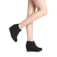 thumbnail image 7 of Dream Pairs Women's Casual Fashion Lace-Up Wedge Ankle Booties Low Heel Design, 7 of 7