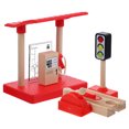 thumbnail image 3 of KAKOWELY 1 Set of Simulation Gas Station Model Multi-function Lift Road Block DIY Gas Station Toy,4.33X"X3.9"X2.72", 3 of 5