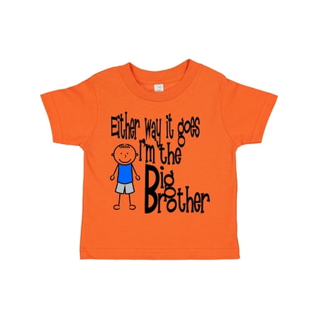 

Inktastic Either Way It Goes I m the Big Brother Gift Toddler Boy Girl T-Shirt
