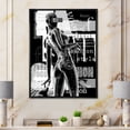thumbnail image 2 of Designart 'Black and White Cyborg Body I' Modern Framed Canvas Wall Art Print, 2 of 5