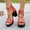 Watermelon Red, variant on Women's Casual Glitter Sandals Block Heel Crisscross Strap Summer Comfortable Walking Shoes Party Night Out Style White 5.5