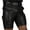 Black, variant on QSAWXQZ Men's Faux Leather Cargo Shorts with Pockets Punk Trunks Solid Slim Clubwear Bottoms Black L