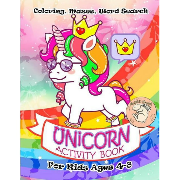 Unicorn Activity Book Unicorn Activity Book for Kids Ages 4-8: A Fun Kid Workbook Game For Learning, Coloring, Mazes, Word Search and More!, Book 5, (Paperback)