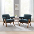 thumbnail image 2 of Modway Lyra Fabric Armchair - Set of 2 in Azure Fabric, 2 of 10