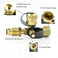 thumbnail image 3 of Stanbroil Propane Gas Brass Tee Adapter with 4 Port for RV or Motorhome, 3 of 4