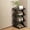 4 Tier, variant on HOARBOEG Vertical Shoe Rack for Closet, Narrow Shoe Organizer for Entryway, 2-6-Tier Free Standing Stackable Black Shoe Racks for Small Spaces