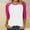 Hot Pink, variant on Tittly T Shirts for Women Tshirts Shirts Women Long Sleeve Round Neck Top Solid Color Color Matching Fashion Sleeves Casual T Shirt Summer Tops Basic Tees Hot Pink L