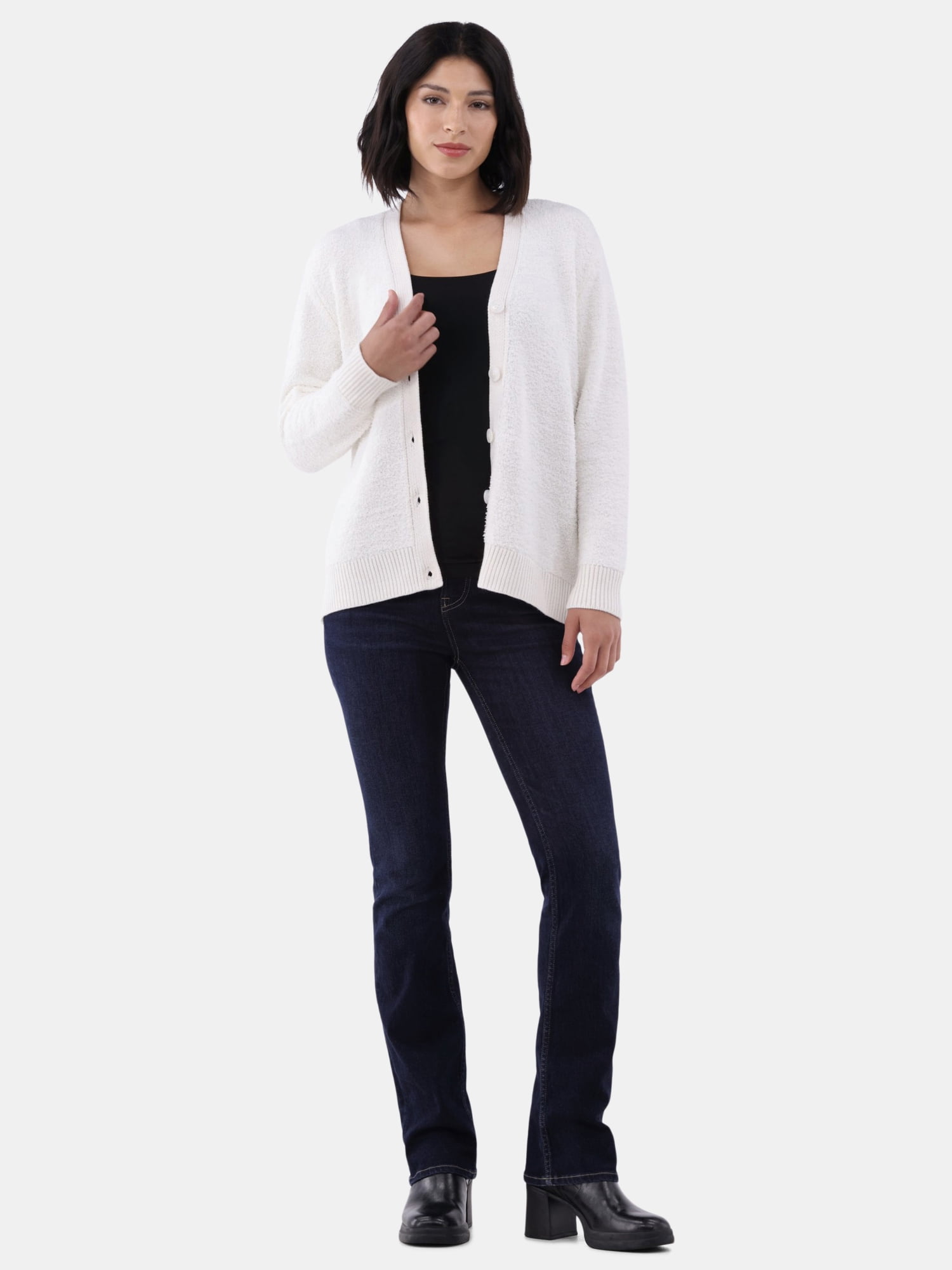 Time and Tru Women's Super Soft Button Cardigan, Sizes XS-XXXL